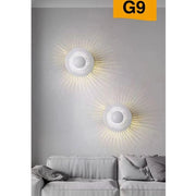 Trade Shop - Applique Da Muro Stile Industriale Lampada Decorativa In Metallo Attacco G9 Aq48 - Bianco
