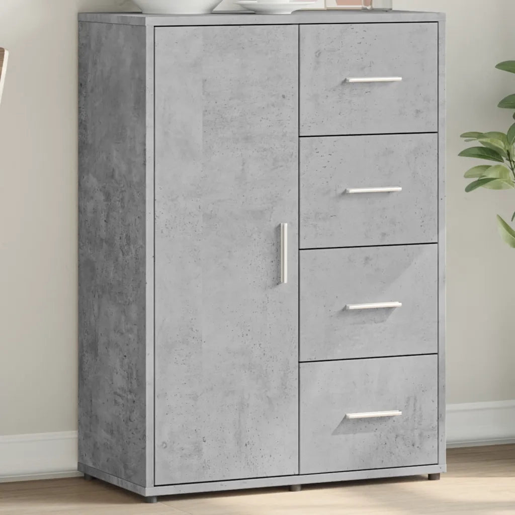 Credenza-Buffet-Armadio da cucina Grigio Cemento 60x31x84 cm in Legno Multistrato 122000