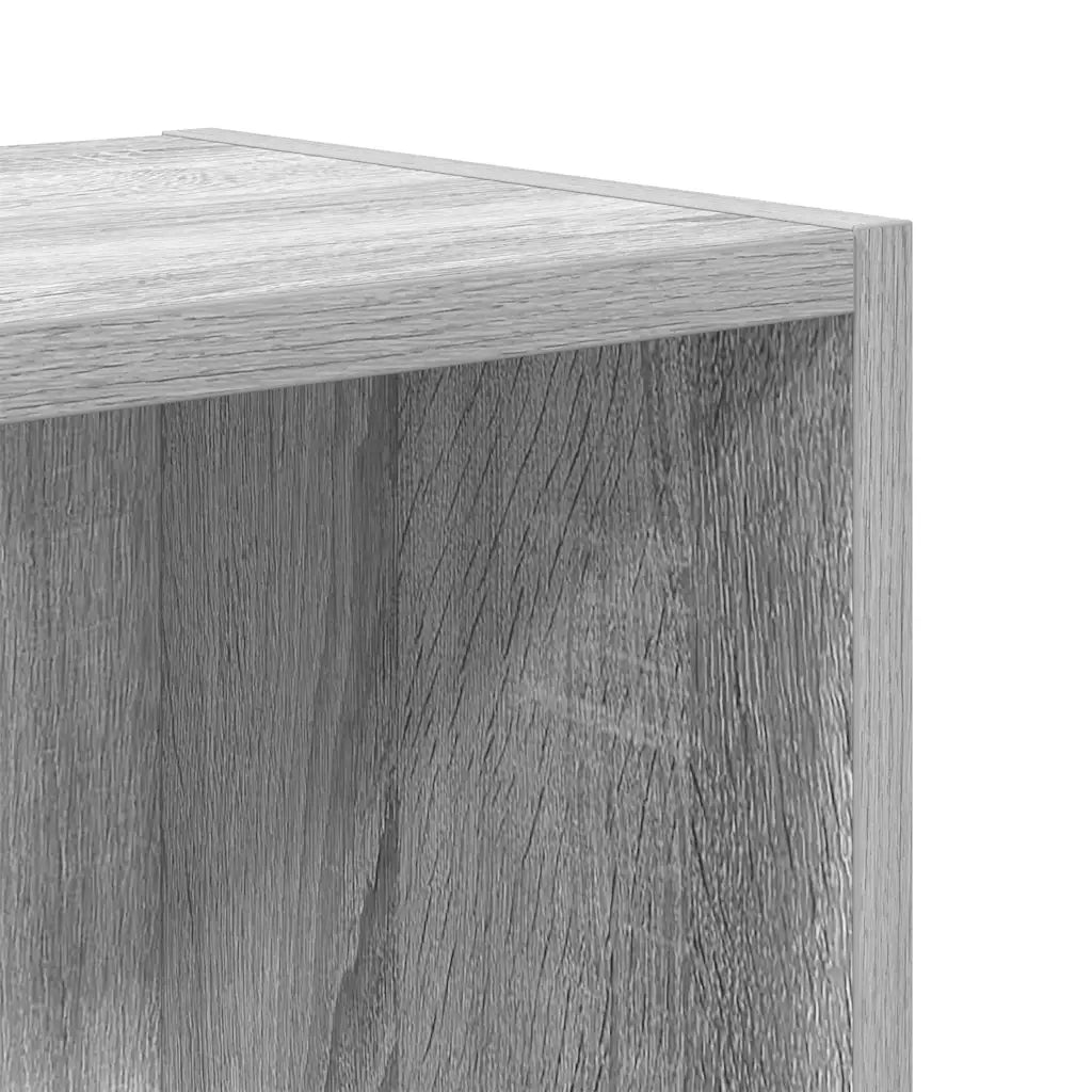 Libreria-Scaffale per Libri-Mobile di Stoccaggio Grigio Sonoma 31x24x52 cm in Legno Multistrato
