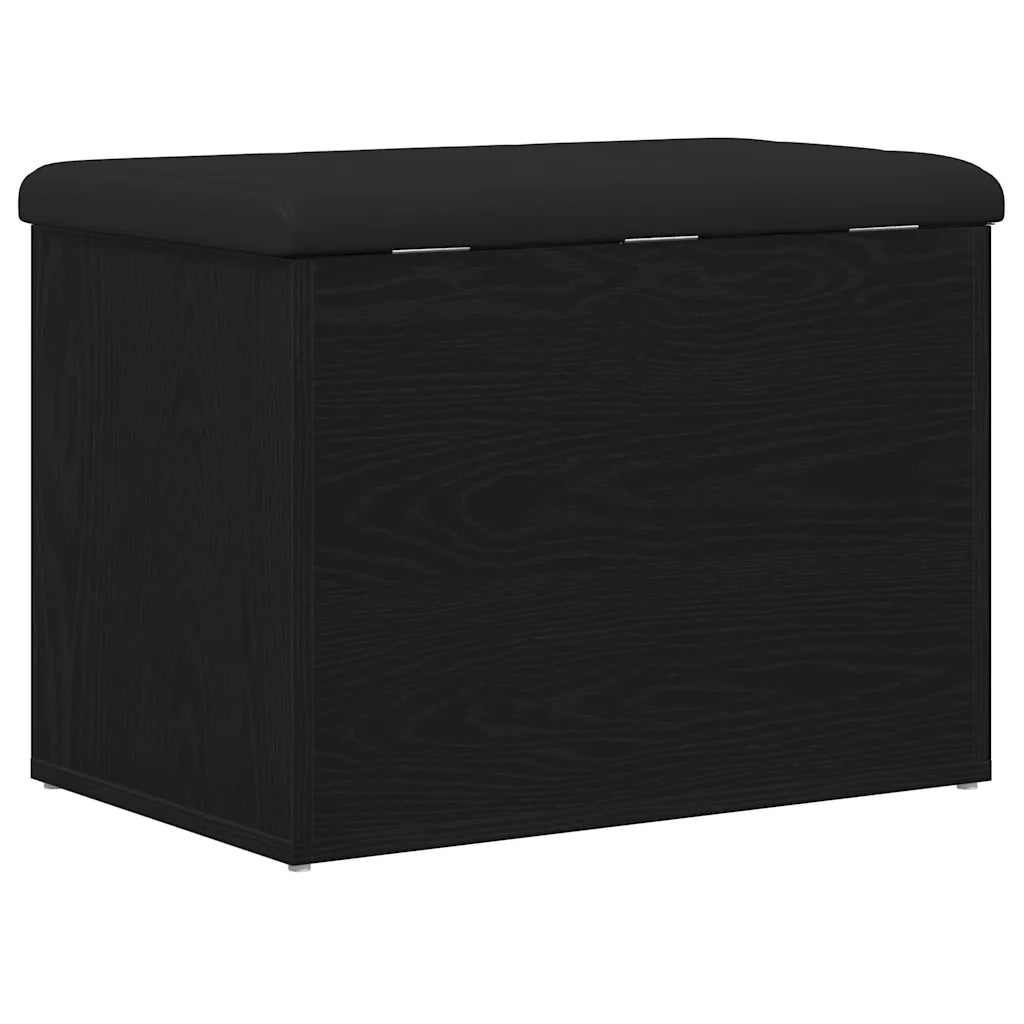 Panchina con contenitore Rovere nero 62 x 42 x 45 cm 862983