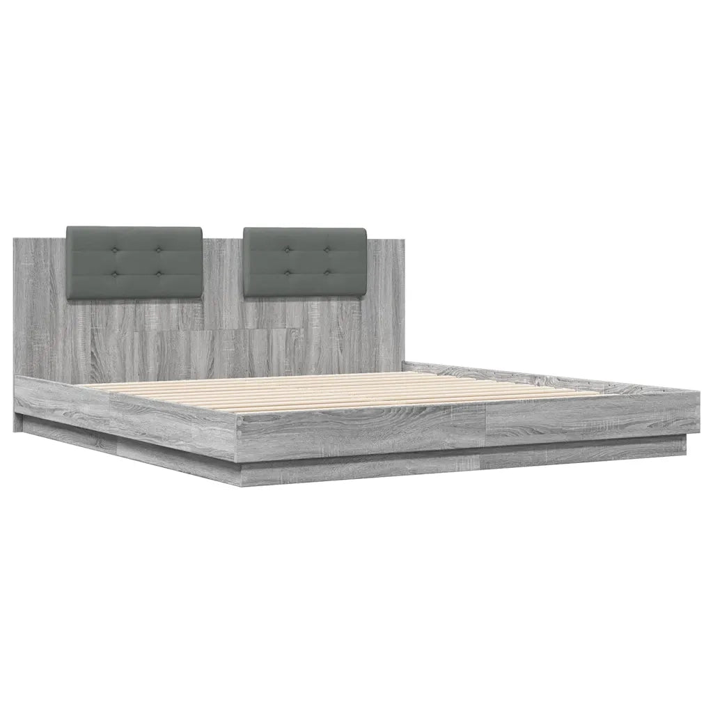 Giroletto Testiera Grigio Sonoma 180x200 cm Legno Multistrato 3209903