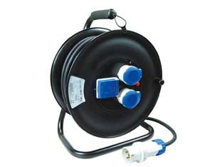 AVVOLGICAVO ELETTRICO DA CANTIERE UNIVERSALE 3PRESE MT30 LINEA GARANTI  mt.30 14622FK  14622    FANTON