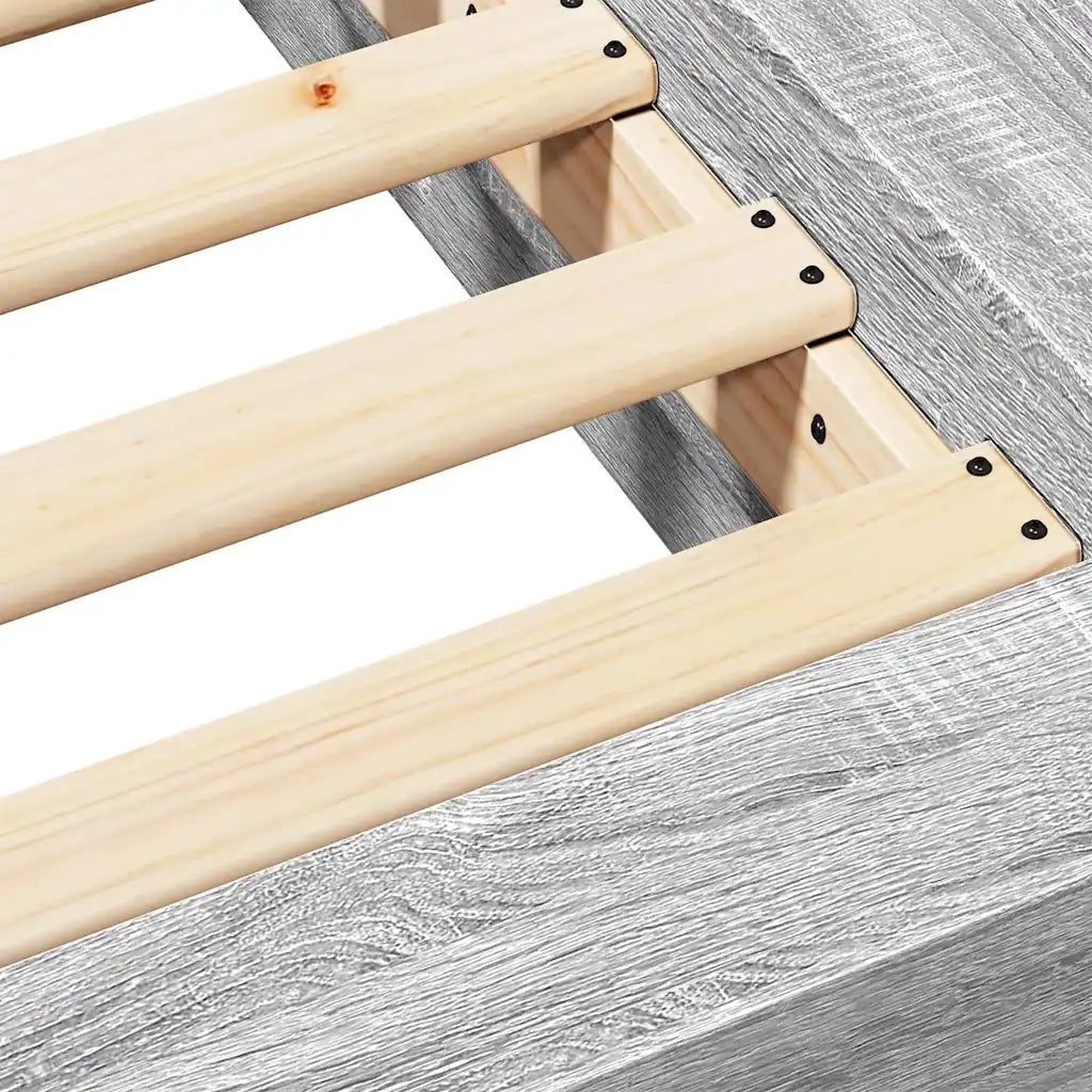 Giroletto-Struttura Letto Grigio Sonoma 100x200 cm in Legno Multistrato 759955