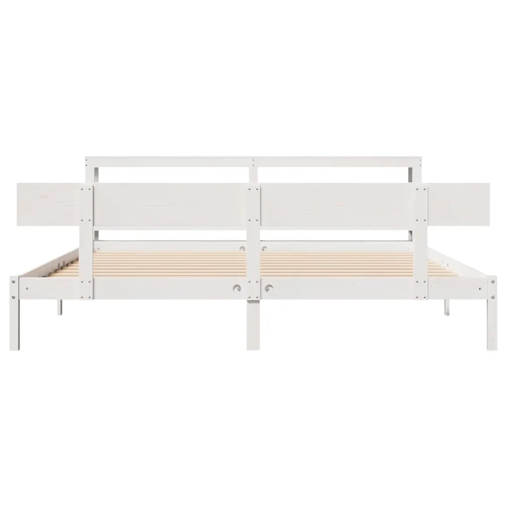 Letto senza Materasso Bianco 180x200 cm Legno Massello di Pino 3305807