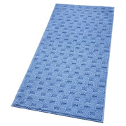 Tappeto Bagno Morbido Assorbente Antiscivolo 3D Intrecciato Scendiletto Lavabile 45x75 Cm Azzurro