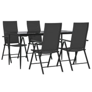 Set da pranzo da giardino in vimini di resina nera da 5 pezzi 02_0014780