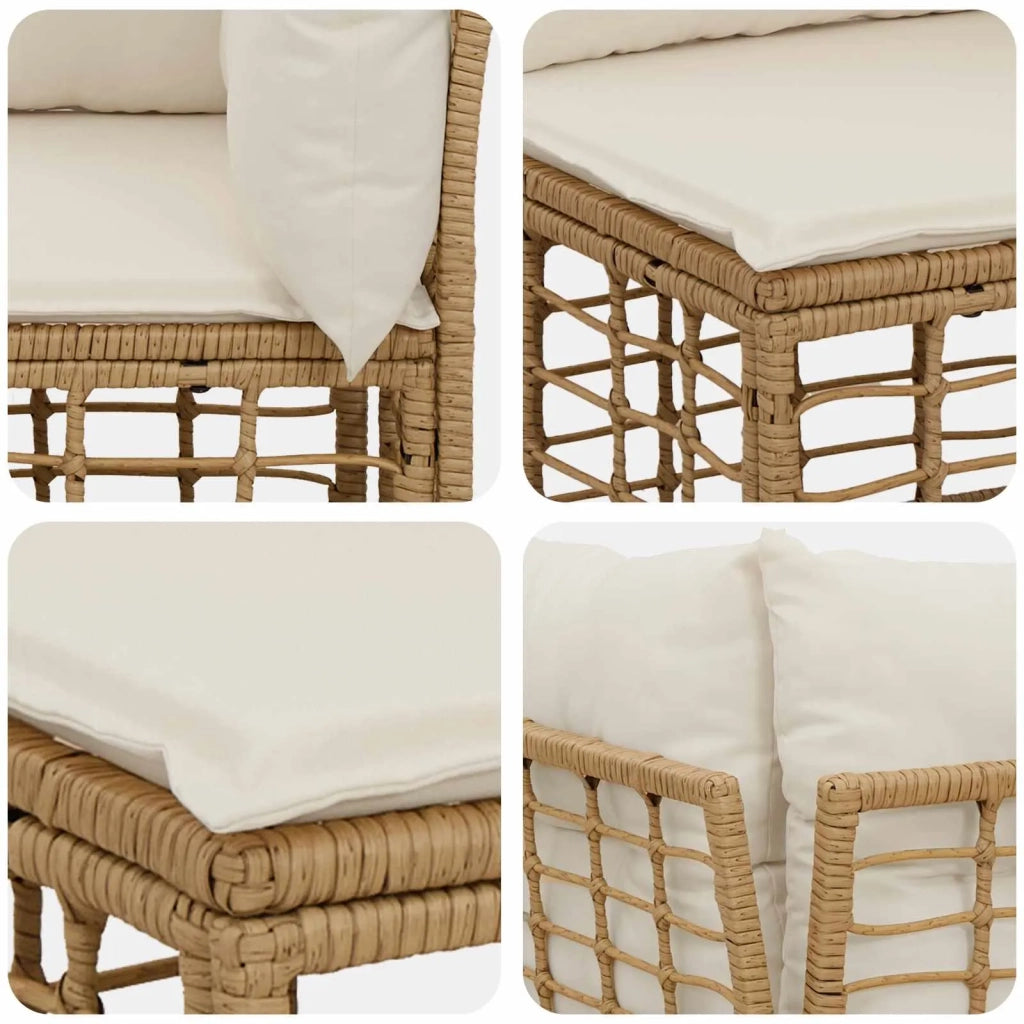 Set di divani da esterno | Set Salotto da Giardino Naturale Poliestere