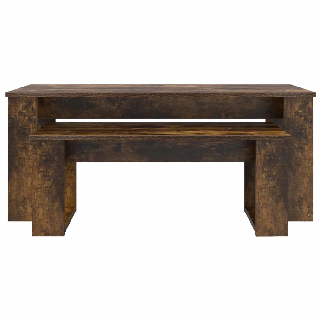 Set di Tavolini da Caffè 2 pcs Rovere fumé Legno multistrato 8000136