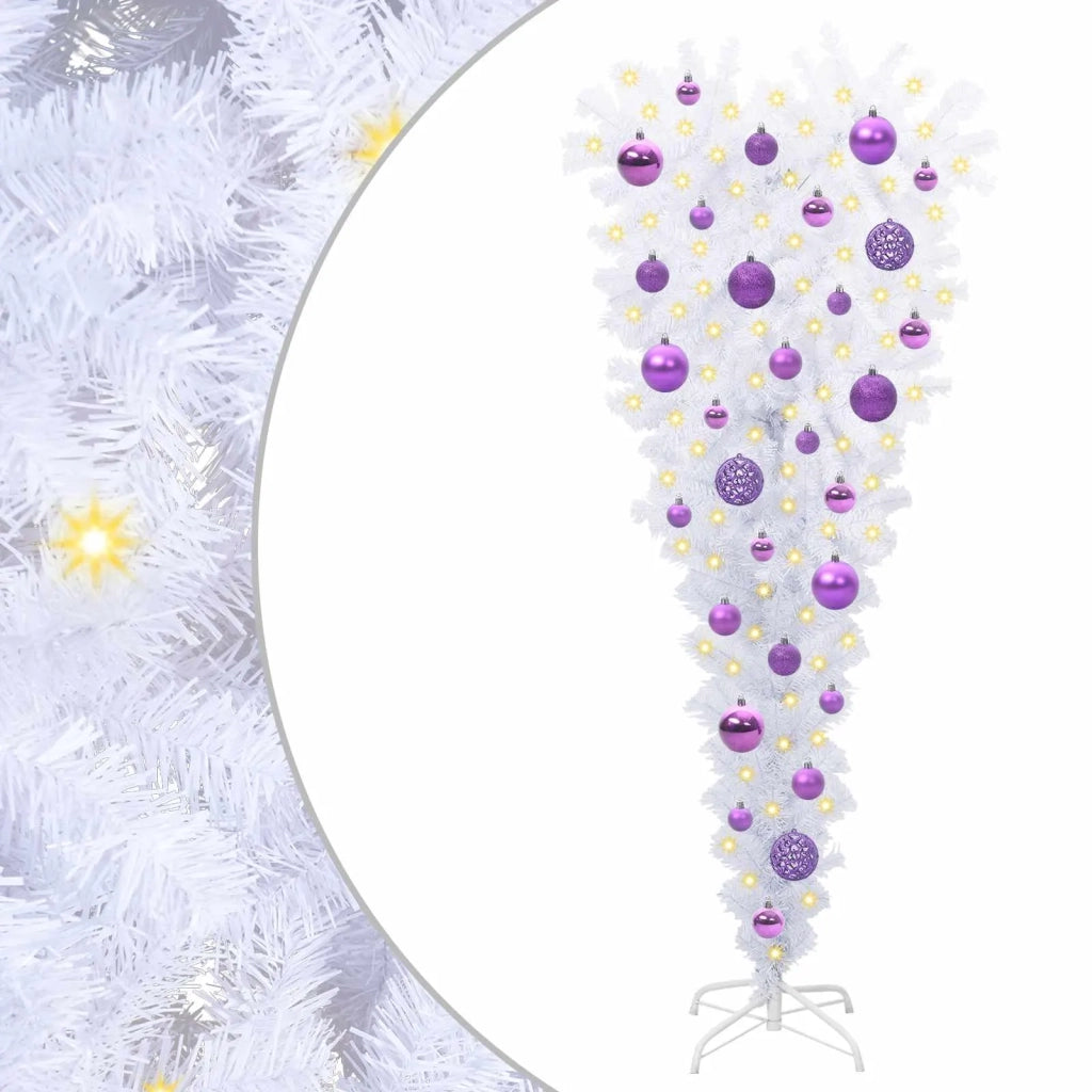 Albero di Natale artificiale Bianco 120 cm PVC e Acciaio 3426694