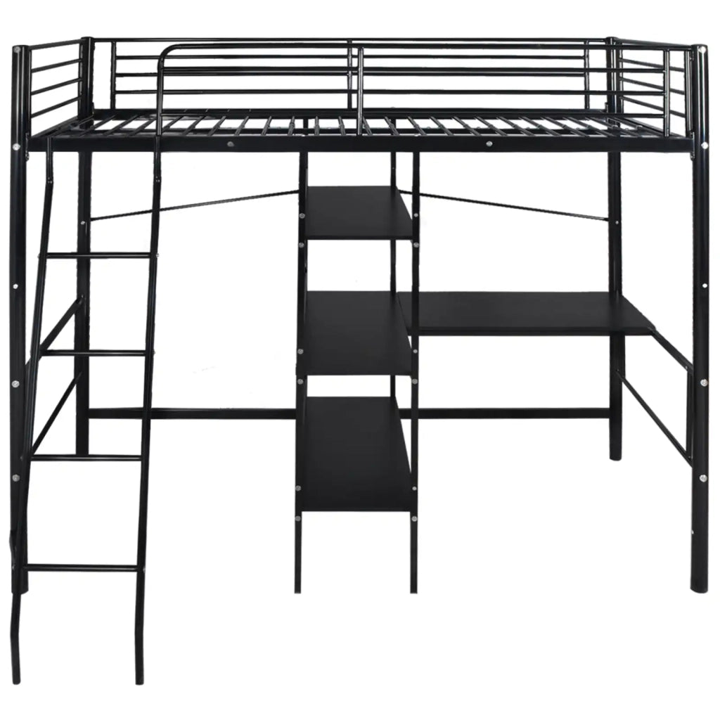Letto con materasso Nero 200 x 90 cm Metallo