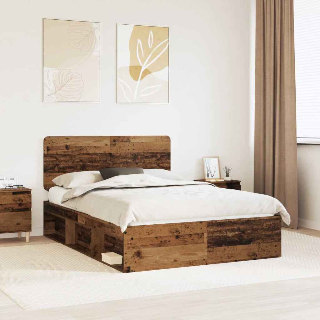 Struttura del letto Legno vecchio 140 x 190 cm Pino massello 3412495