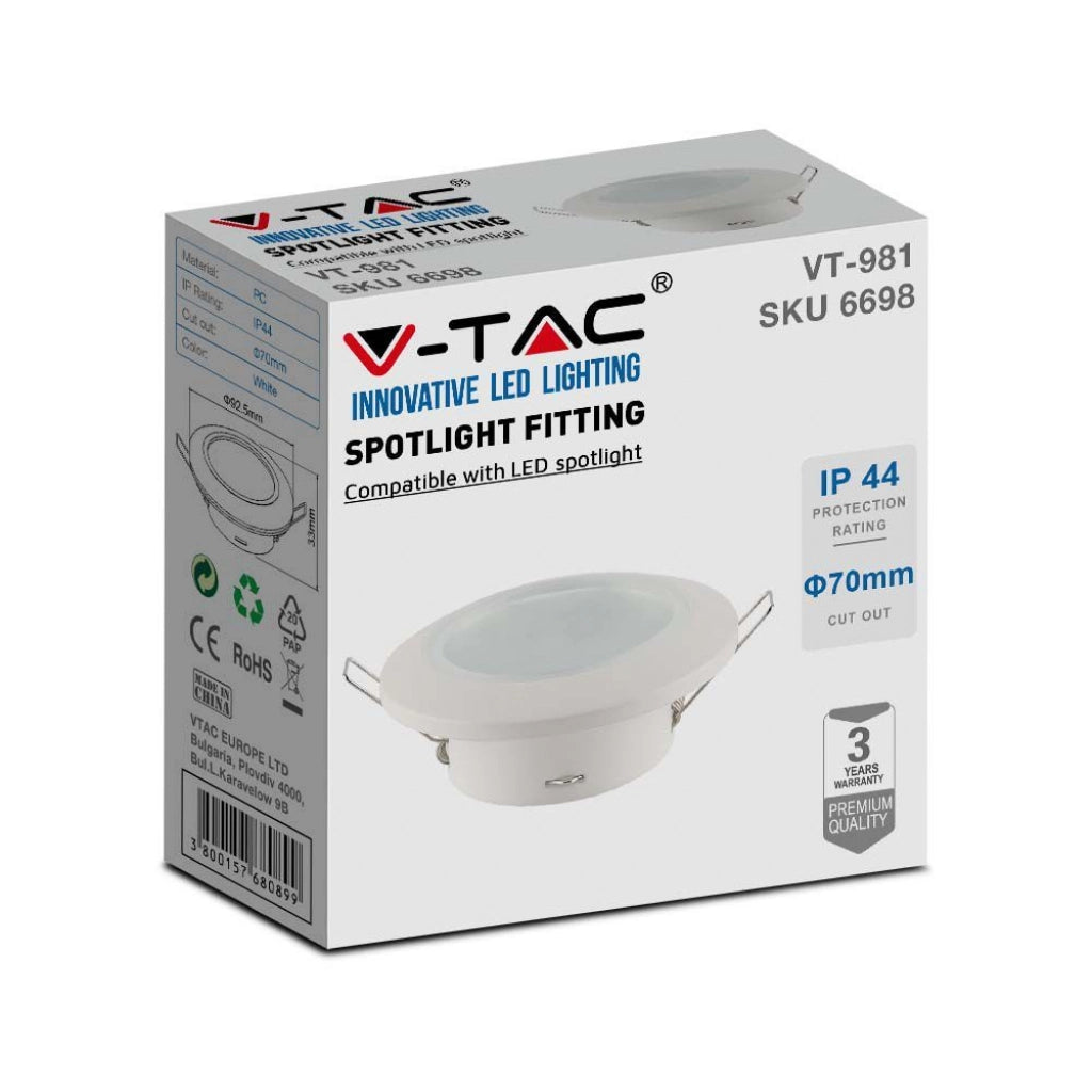 GU10 adatto bianco rotondo