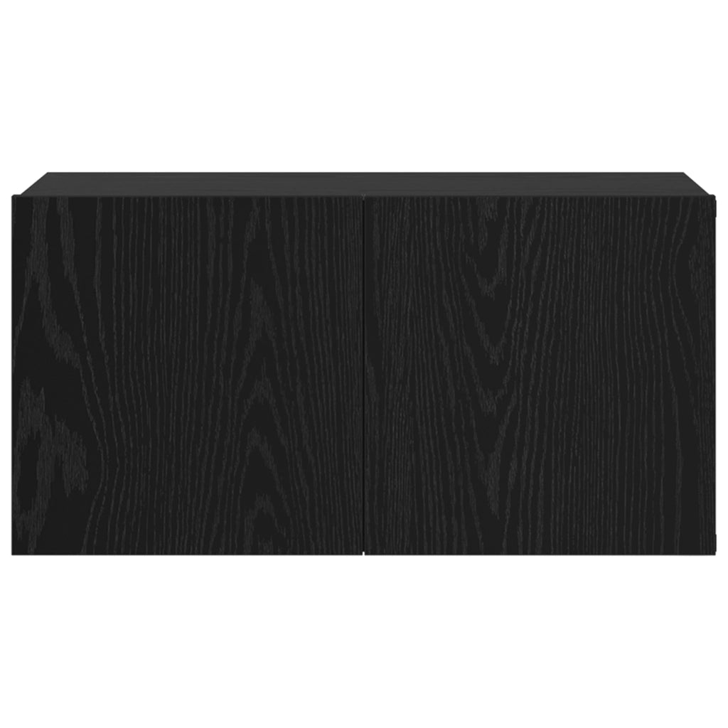 Set Mobile TV Rovere Nero Legno ingegnerizzato Medio Mobile TV