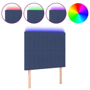 Testiera | Testata a LED Blu 80x5x118/128 cm in Tessuto