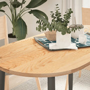 Piano per Tavolo 120x60x2 cm in Rovere Massello Ovale 4009063