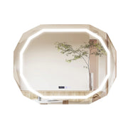 Specchio ovale da bagno 91,5 x 71 x 3,5 cm antiappannamento automatico atmosfera accogliente design in vetro argentato 20_0019582