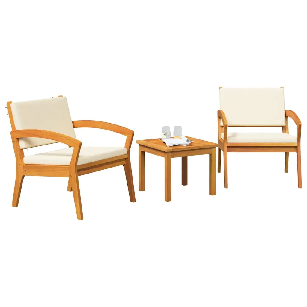 Set bistrot con cuscino 3 pcs Marrone Poliestere 4106466