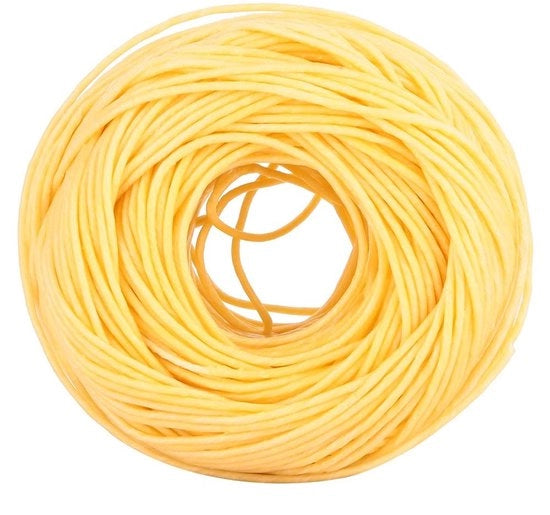 Wick per candela a lento accensione - 60 metri - Hennep organico - Senza fumo o odore - per candela DIY - sicuro e sostenibile