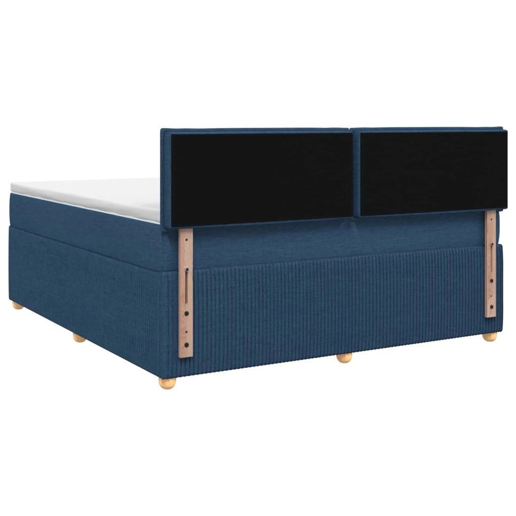 Letto box spring con materasso Blu 180 x 200 cm Tessuto 3451523