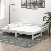 Dormeuse Estraibile 2x(90x200) cm Nera in Massello di Pino
