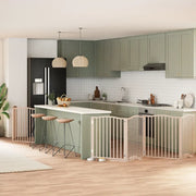 vidaXL Cancello per Cani Pieghevole 6 Pannelli 480 cm Legno di Pioppo