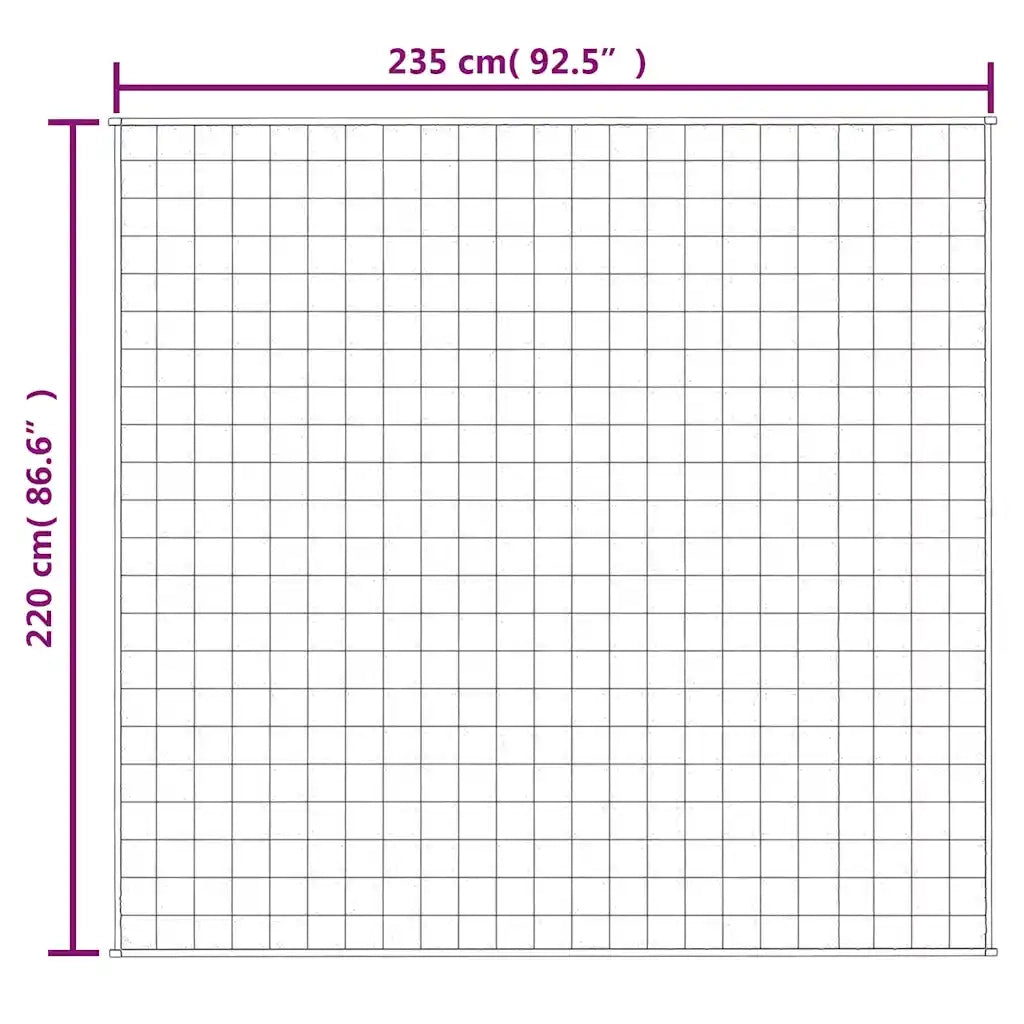 Coperta Ponderata Grigia 220x235 cm 15 kg Tessuto 350729