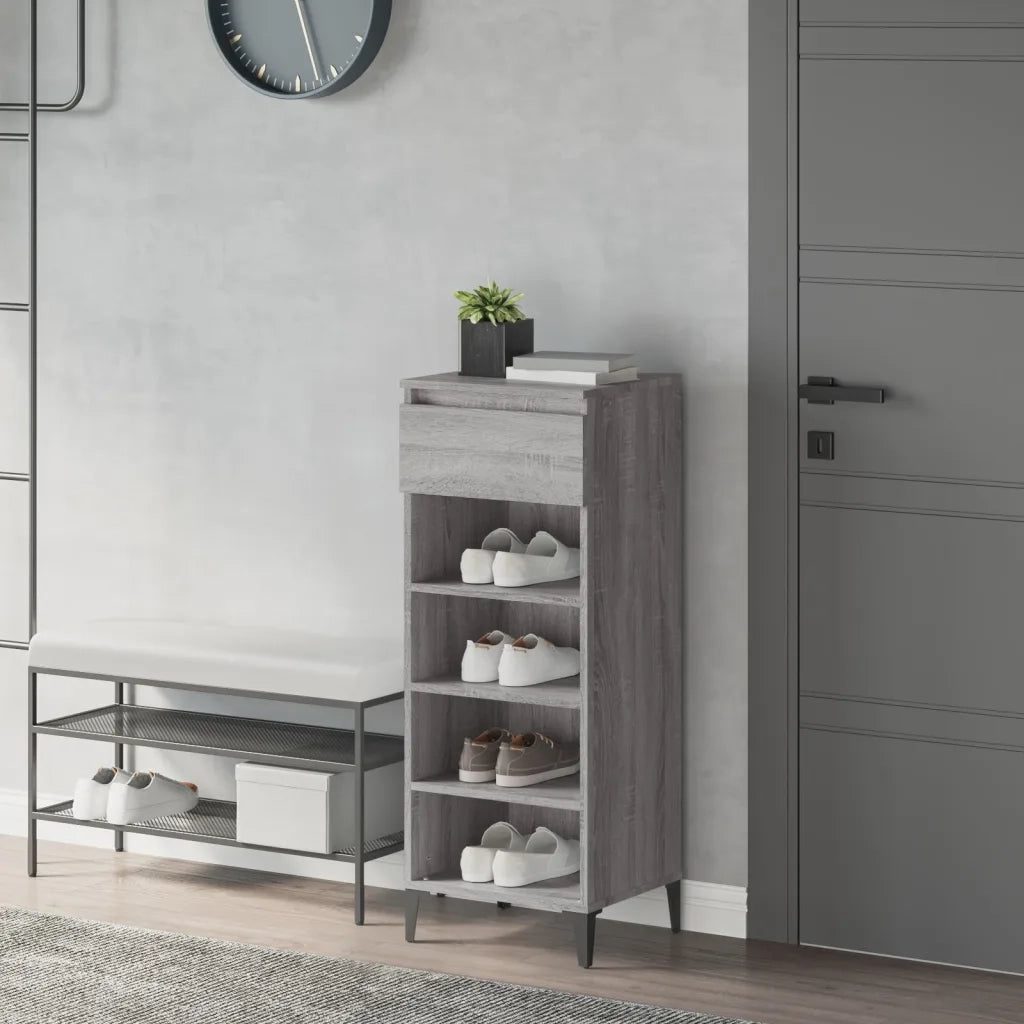 Scarpiera | Mobile per scarpe Grigio Sonoma 40x36x105 cm in Legno Multistrato