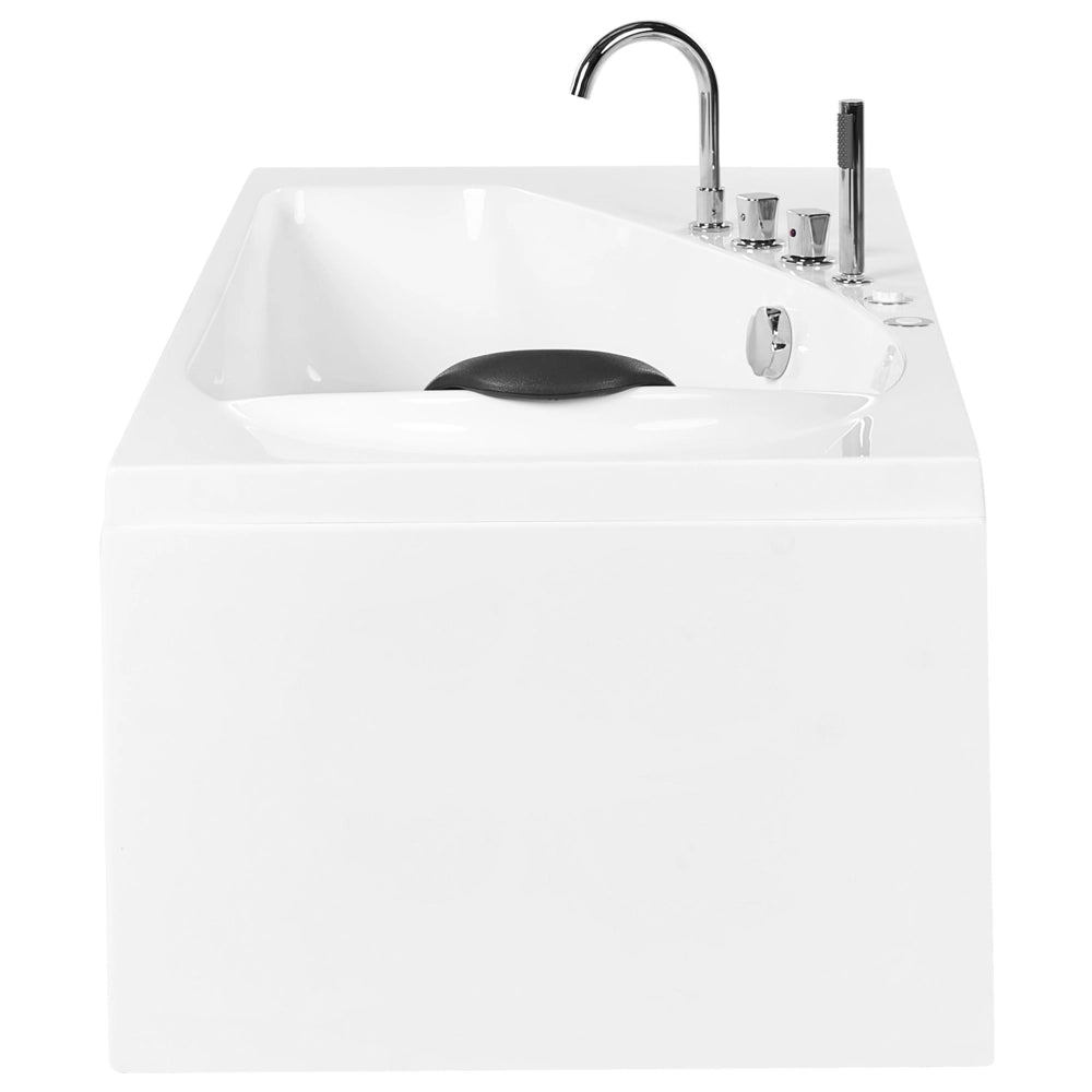 Vasca idromassaggio in acrilico bianco con luci LED lato destro Poggiatesta Luci LED 175 x 80 cm