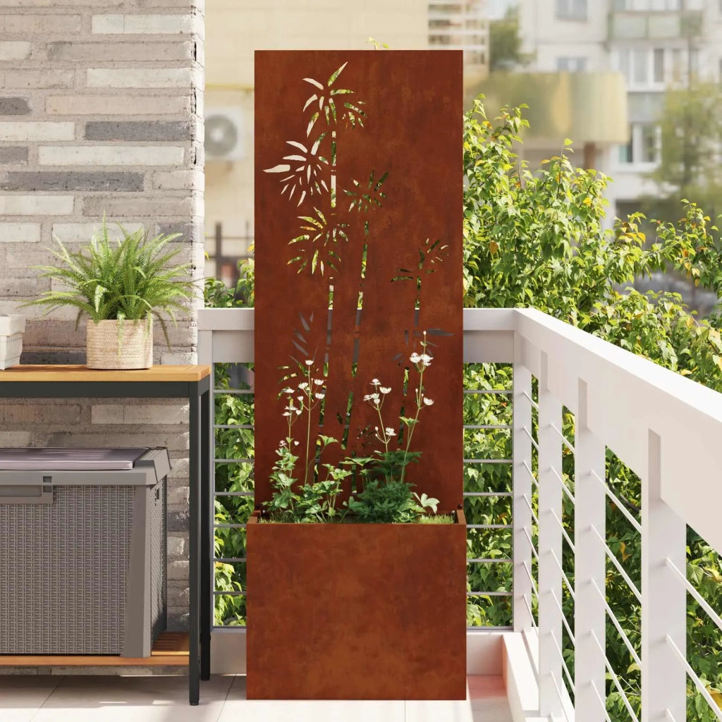 Schermo per privacy in giardino Floreale Ruggine 50 x 150 cm 876454