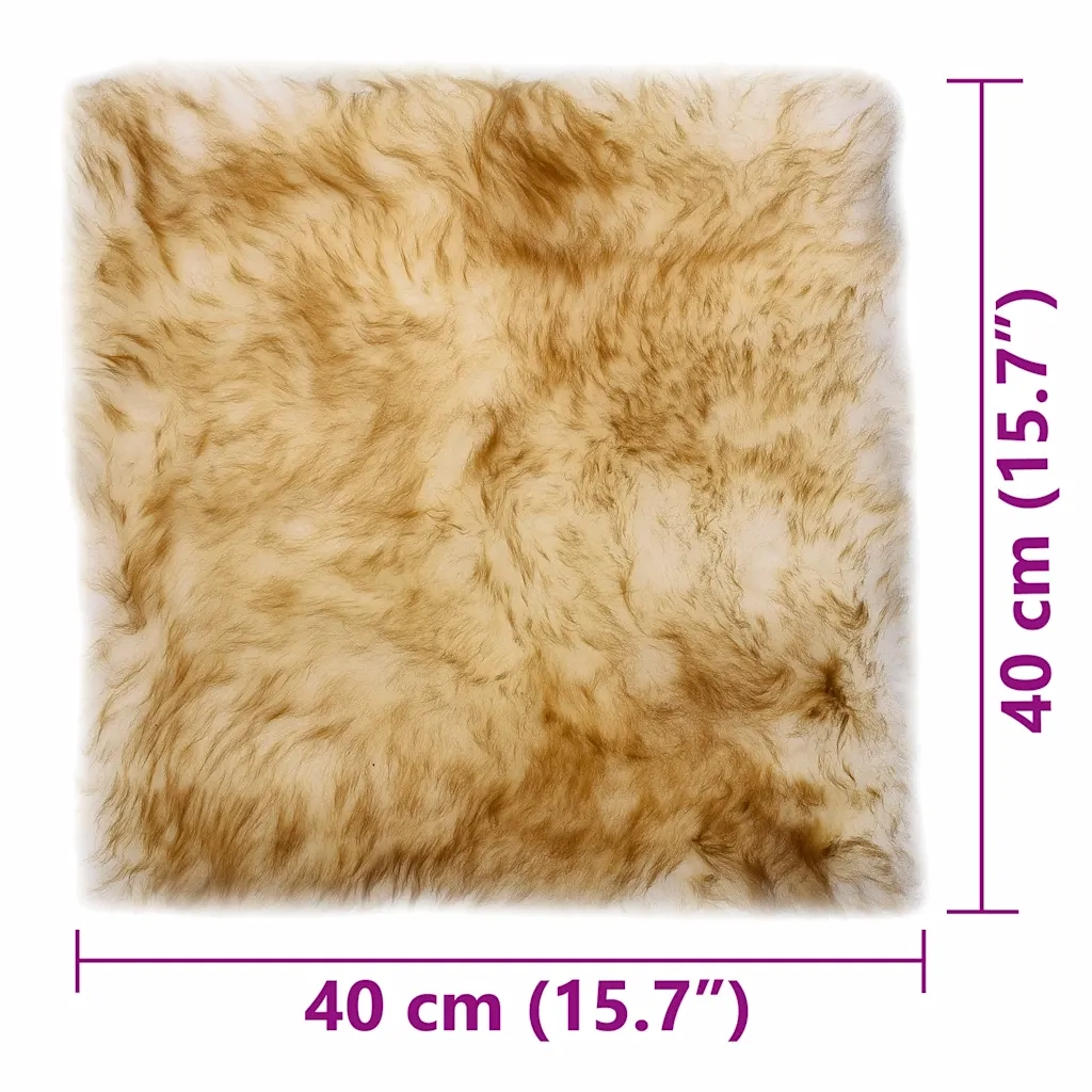 Cuscini Sedie 2 pz | Cuscini per sedie Melange Marrone 40x40cm Vera Pelle di Montone