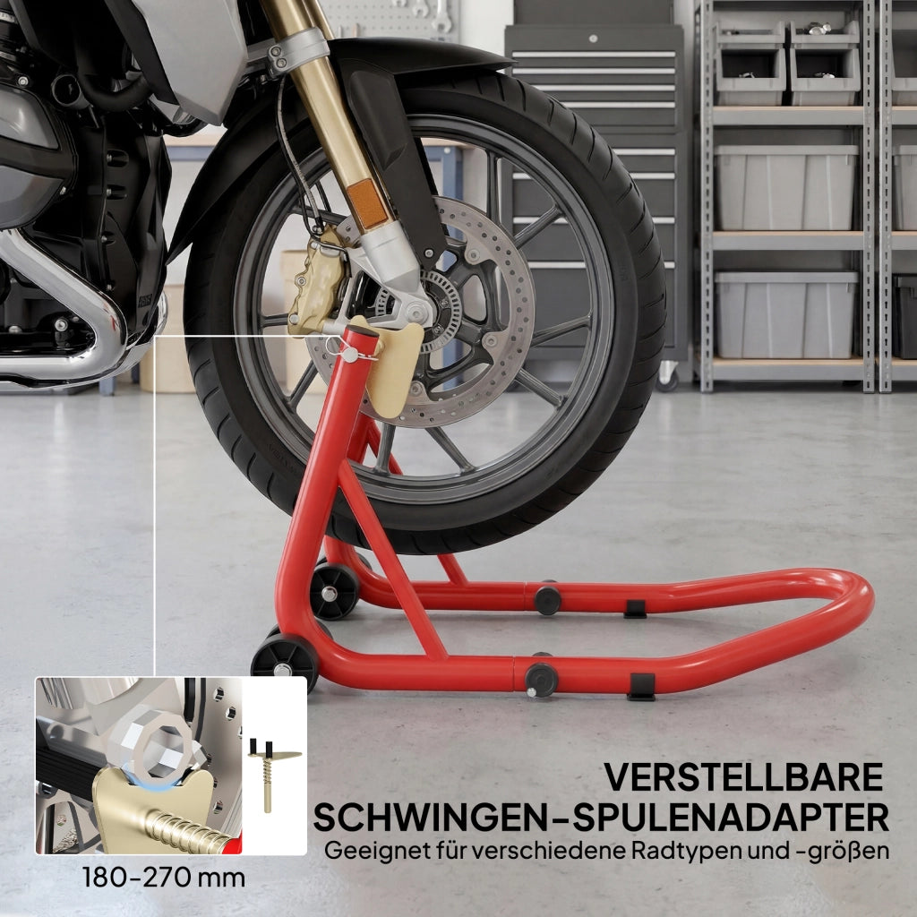 Cavalletto Motocicletta Anteriore ¨C zephmum ¨C Rosso Acciaio 544kg