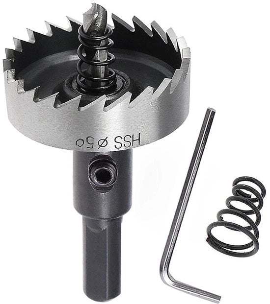 Sega a Tasto Alta Velocità - Trattamento a Scudo - Acciaio HSS - Resistente allo Shock - Larghezza della Lame 50mm - Profondità di Foratura 15mm - Alta Resistenza al Taglio