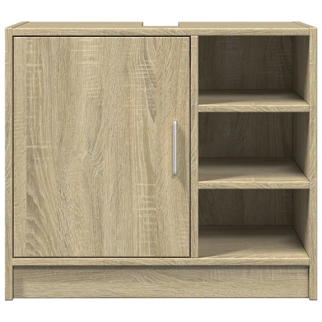 Mobile lavabo in rovere Sonoma 63 x 29 x 55 cm spazio ottimizzato per riporre oggetti finitura moderna in legno composito di rovere Sonoma 02_0049549