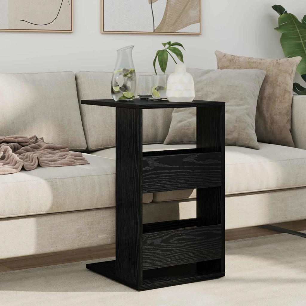 Tavolo laterale | Tavolino Rovere Nero 40 x 35 x 60,5 cm Legno multistrato
