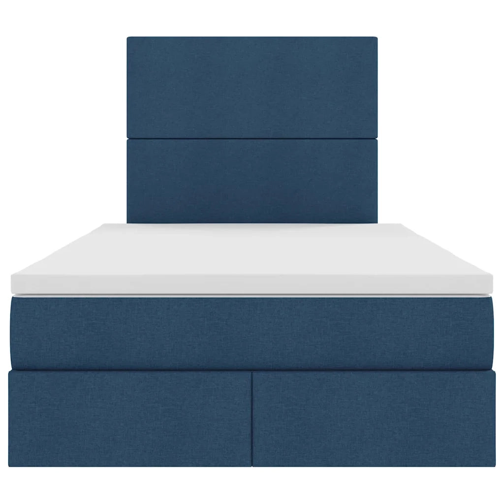Letto con contenitore e materasso Blu 120 x 200 cm Poliestere