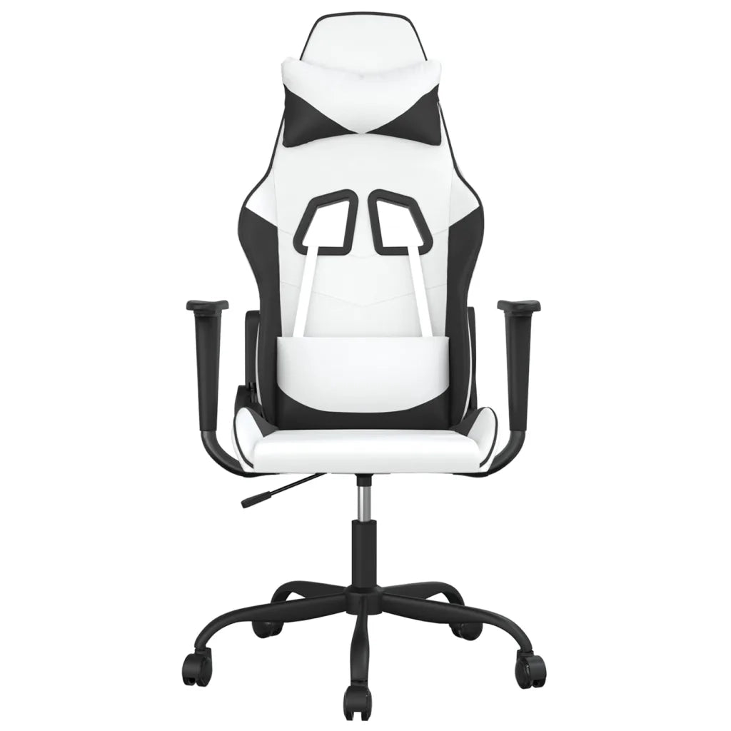 Sedia da Gaming | Sedia da e-sports Bianco e Nero in Similpelle