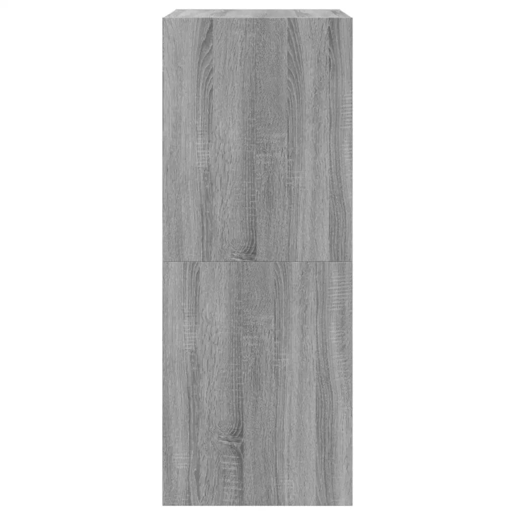 Scarpiera 2 Cassetti Ribaltabili-Scaffale per scarpe Grigio Sonoma 80x42x108 cm