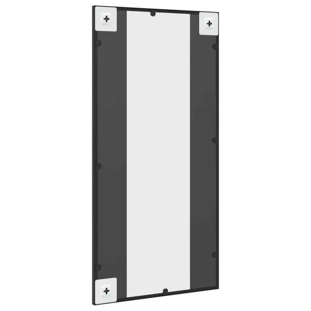 Specchio da Parete-Specchio a Muro-Specchio Decorativo Nero 40x80 cm Rettangolare in Ferro 444286