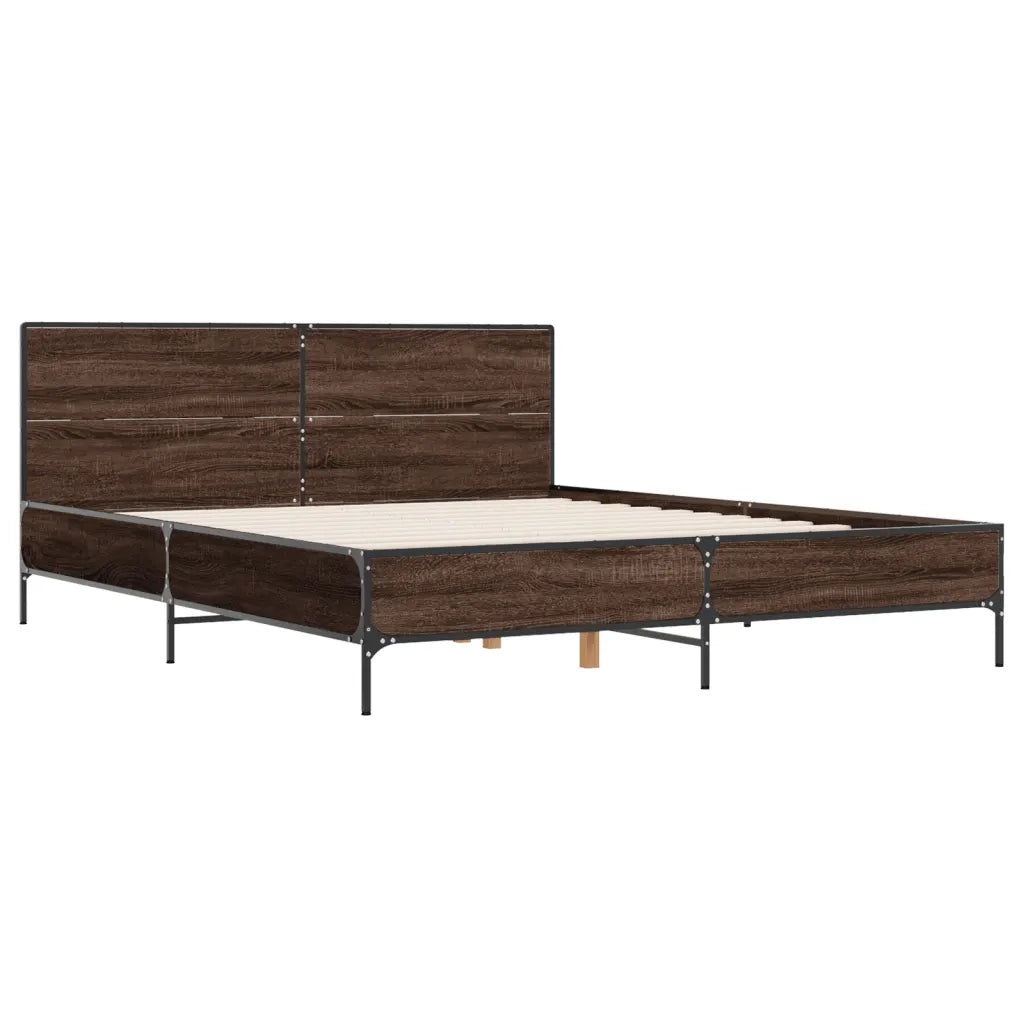 Giroletto Rovere Marrone 140x190cm in Legno Multistrato Metallo 3280036