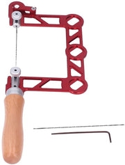 Foglia di legno con precisione - Mini sega manuale - Manico in legno - Cassetta in alluminio - Progettazione ergonomico - Ideale per la lavorazione del legno