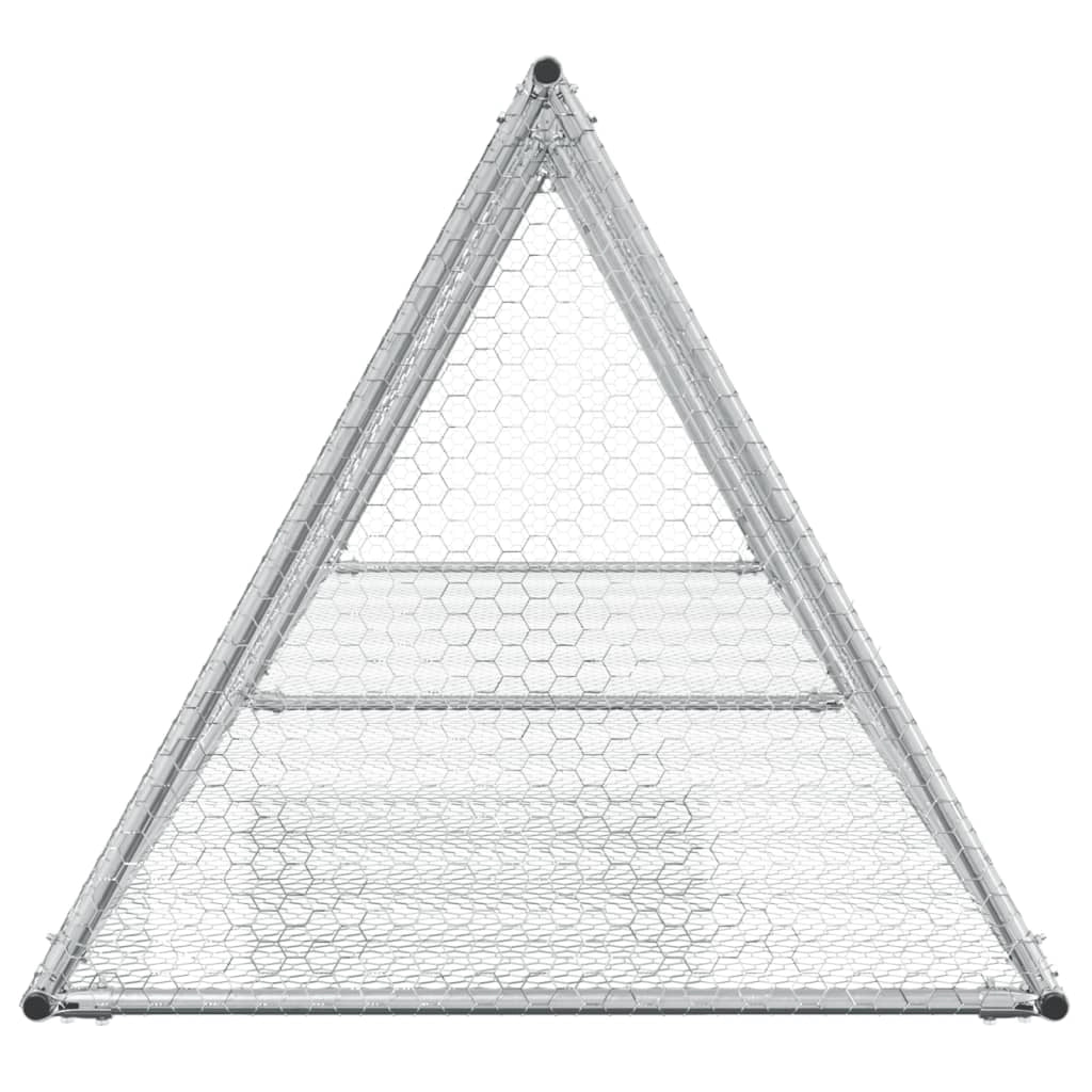 Gabbia per conigli in argento 400 x 105 x 91 cm in acciaio zincato Argento 02_0041697