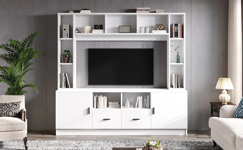 Cassettiera per TV bianca in truciolare lunghezza 180 cm