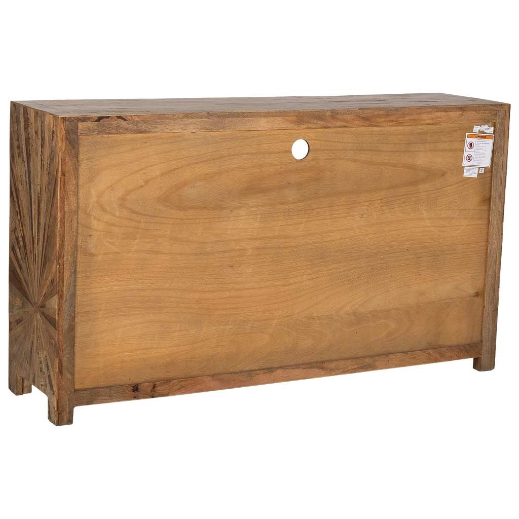 Credenza in legno naturale 165x41x94