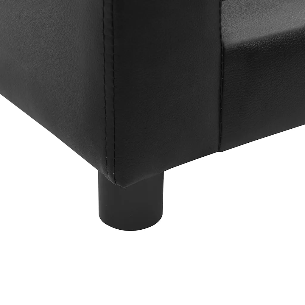 Divano per Cani Nero 60x43x30 cm in Peluche e Similpelle CFW5644030