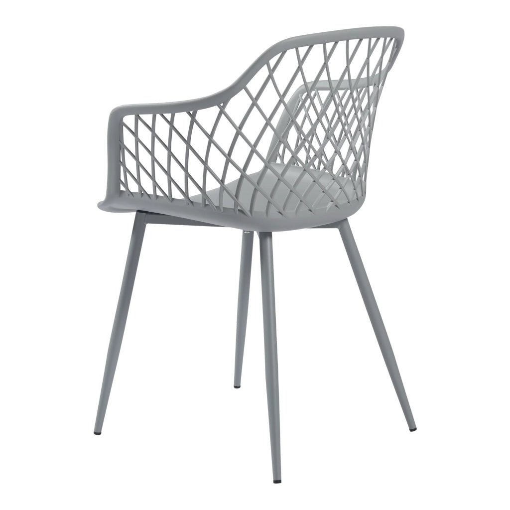Set di 2 sedie da pranzo/soggiorno/cucina dal design moderno 82 x 56 x 52 cm grigio chiaro 03_0009624