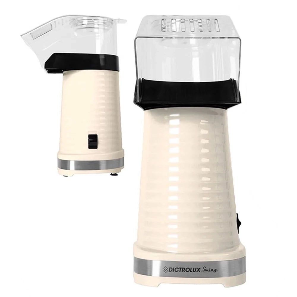 Trade Shop - Macchina Per Pop Corn Elettrica 1200w Ad Aria Calda Con Beccuccio Erogatore Trasparente -