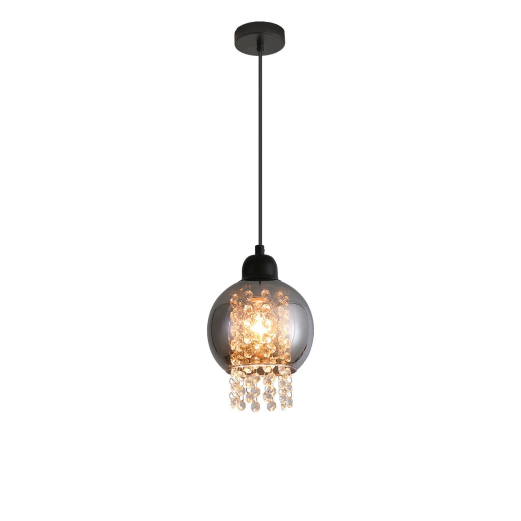 Lampada a sospensione ZMH E27 da sala da pranzo 1 fiamma lampada a sospensione in vetro moderno per soggiorno cucina