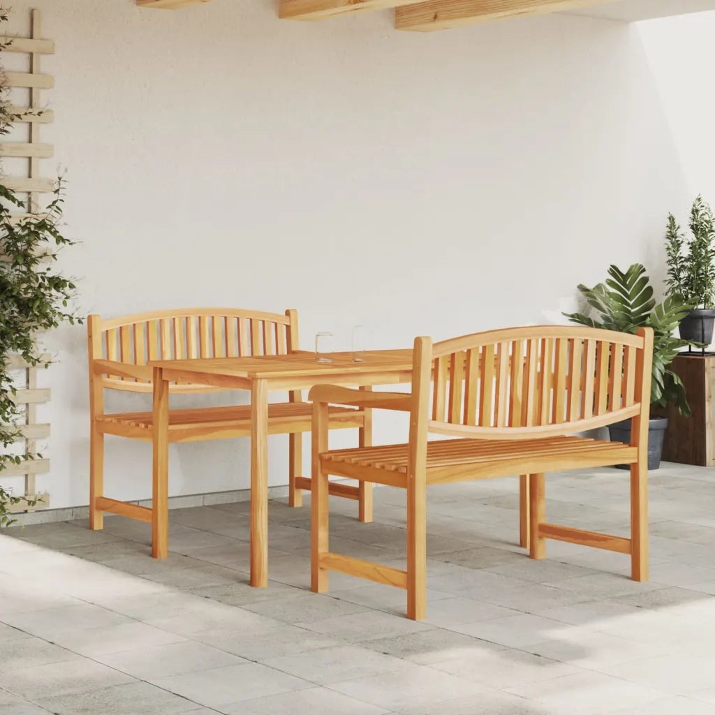 vidaXL Set da Pranzo per Giardino 3 pz in Legno Massello di Teak