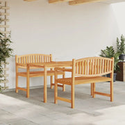 vidaXL Set da Pranzo per Giardino 3 pz in Legno Massello di Teak