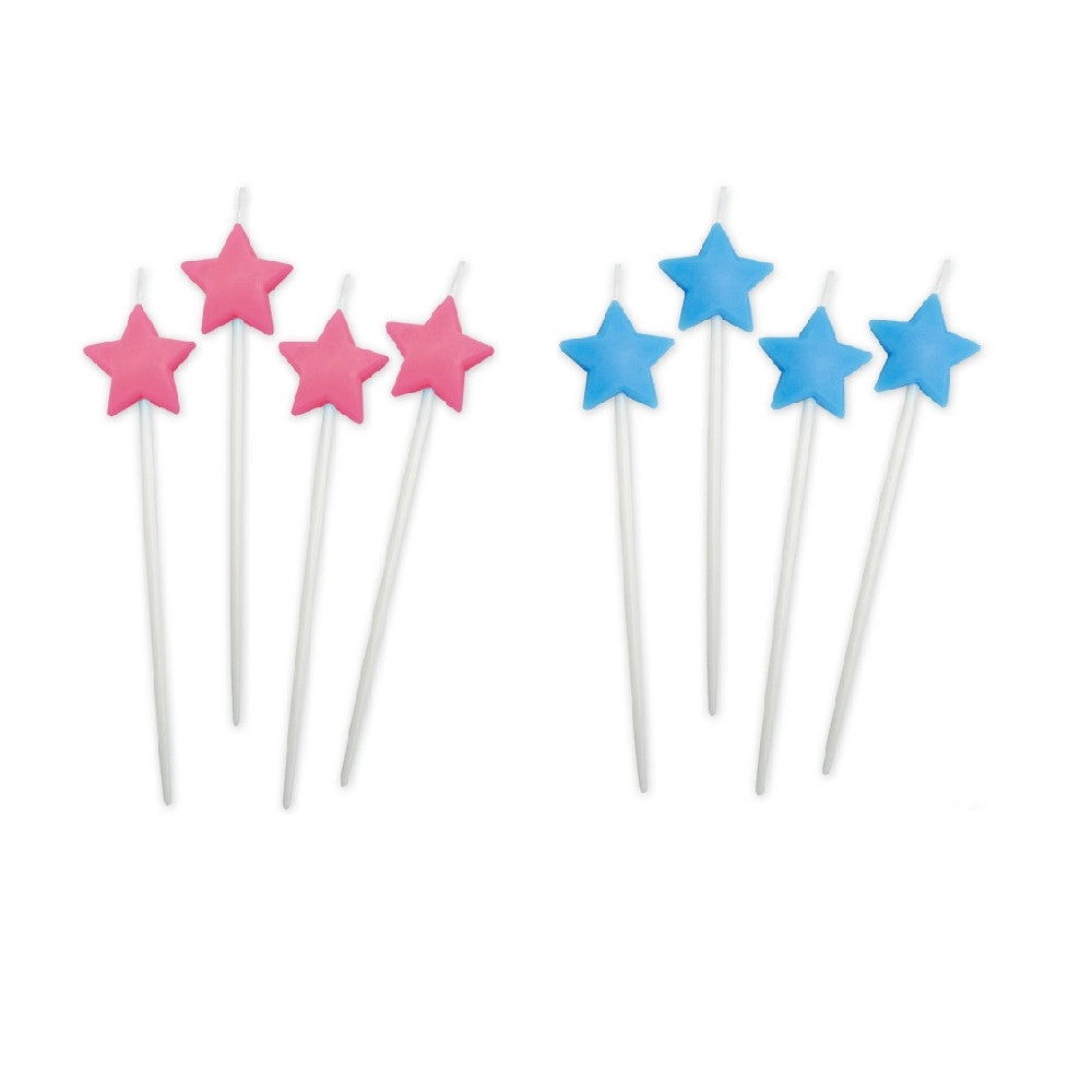 Trade Shop - Candeline Torte Torta Decorazione Stelline Candeline Compleanno Party 4pz -